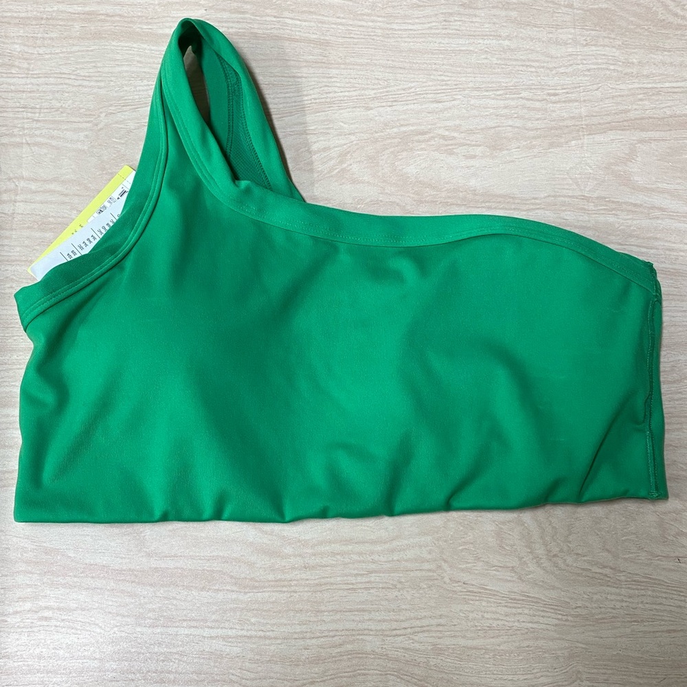 All in Motion Sculpt Asymmetrical Sports Bra Green Size L NWT